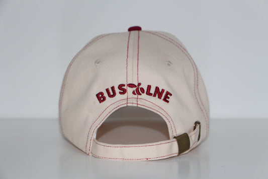 Busby Lane 'V2' Cotton Hat - Maroon X Off White